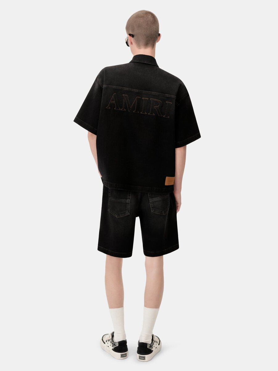 AMIRI 3D SHORT SLEEVE SNAP SHIRT