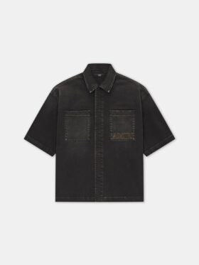 AMIRI 3D SHORT SLEEVE SNAP SHIRT