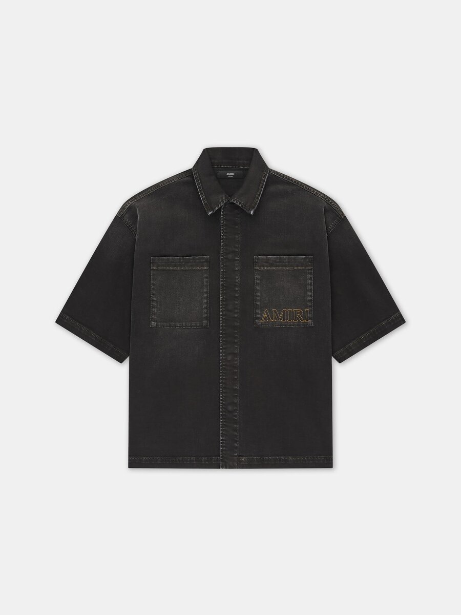 AMIRI 3D SHORT SLEEVE SNAP SHIRT