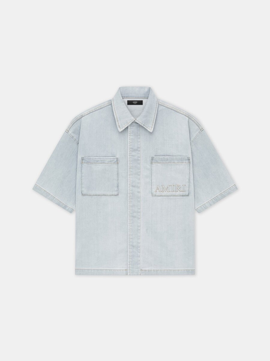 AMIRI 3D SHORT SLEEVE SNAP SHIRT