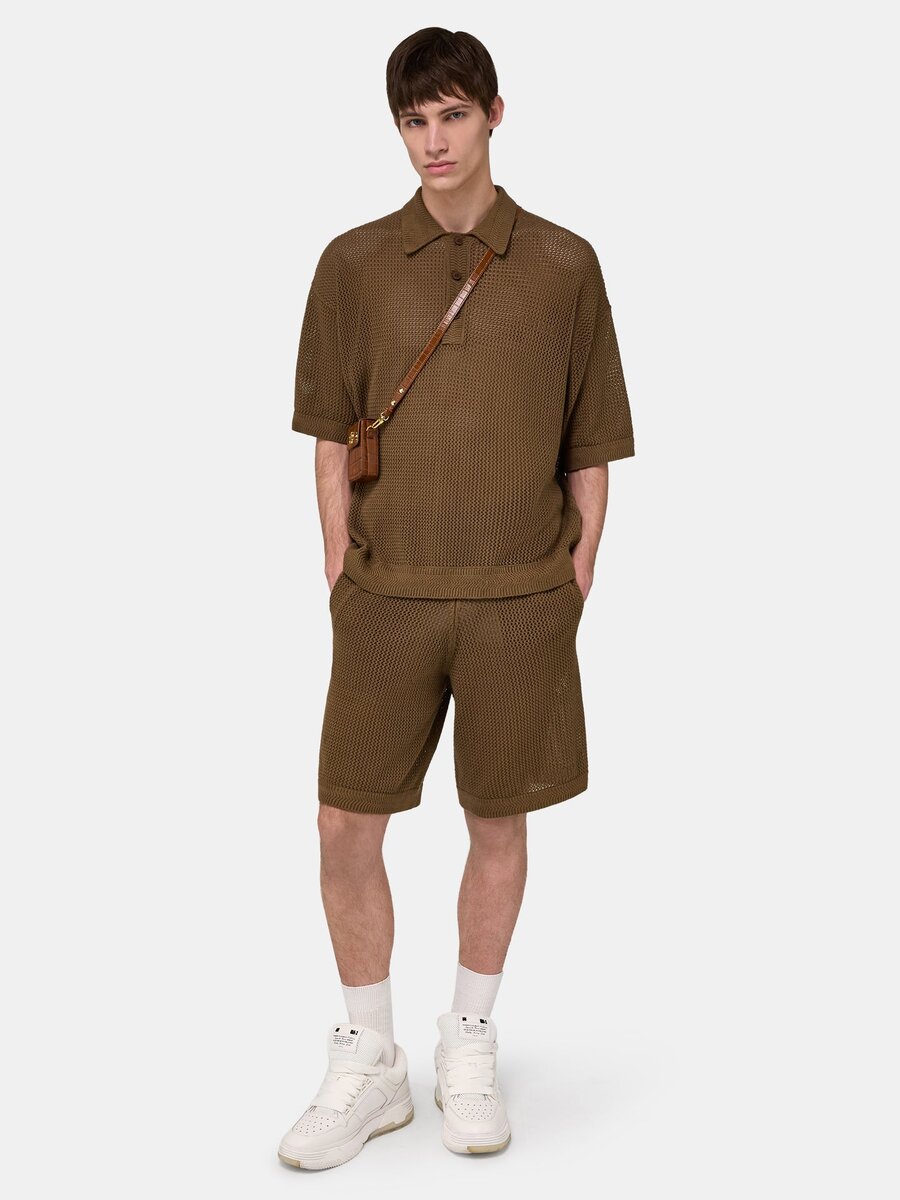 AMIRI CROCHET MESH SHORT