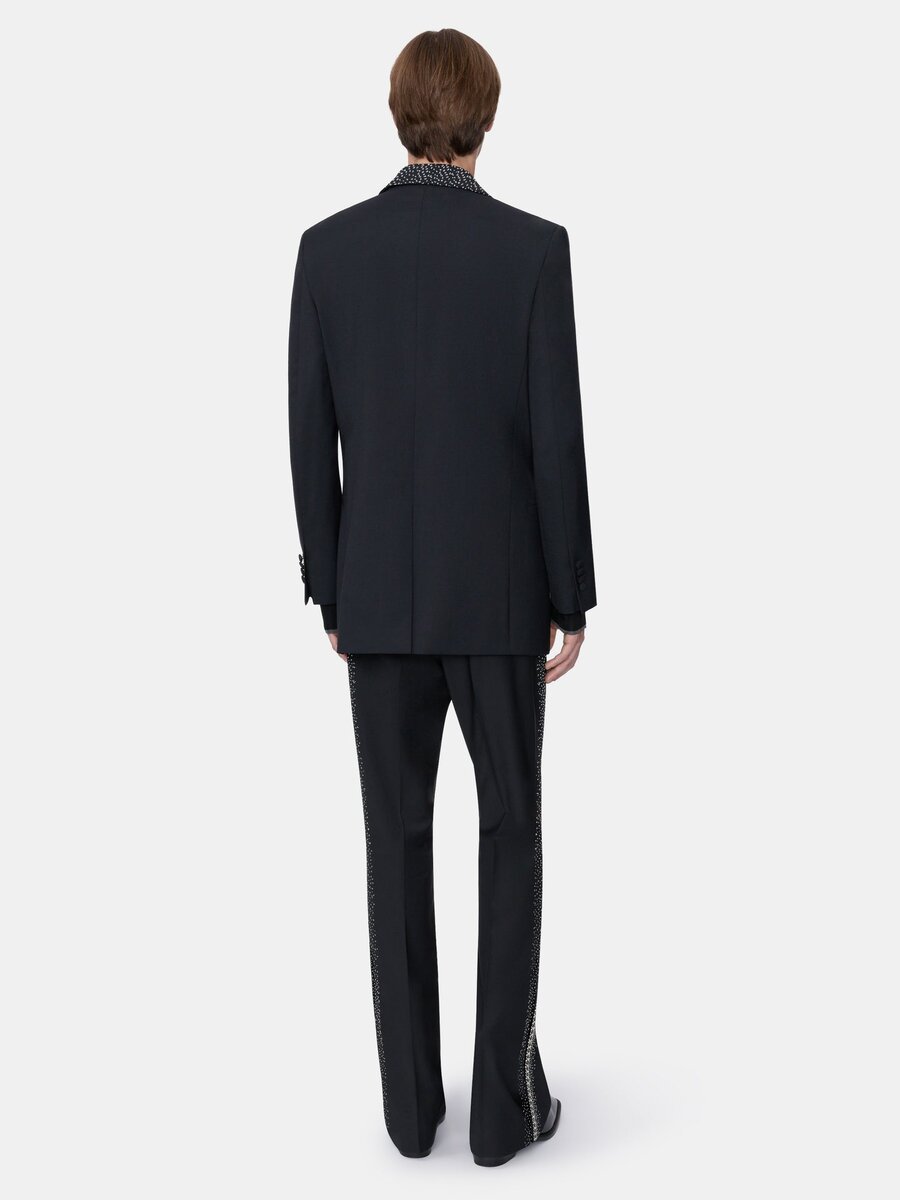 EMBELLISHED LAPEL SINGLE-BREASTED BLAZER
