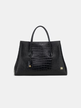 EMBOSSED CROC HONEY 50 TOTE
