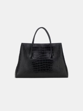 EMBOSSED CROC HONEY 50 TOTE