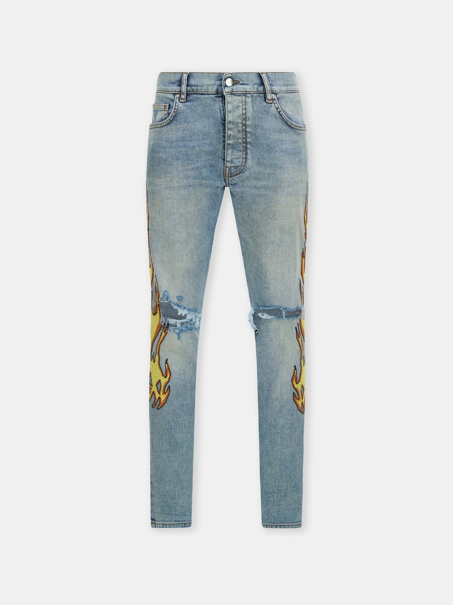 FLAMES EMB SKINNY JEAN