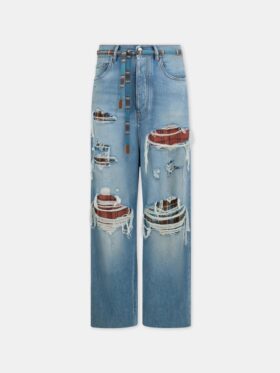 FLANNEL REPAIR BAGGY JEAN