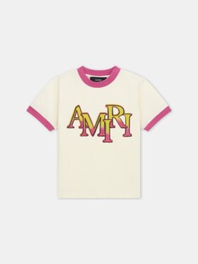 KIDS' AMIRI STAGGERED RINGER TEE