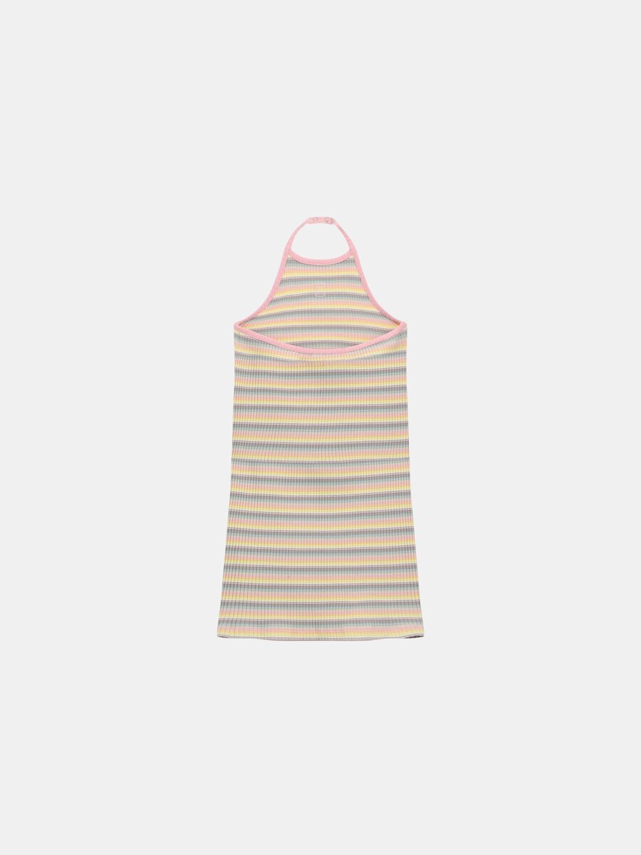 KIDS' MA STRIPE HALTER DRESS