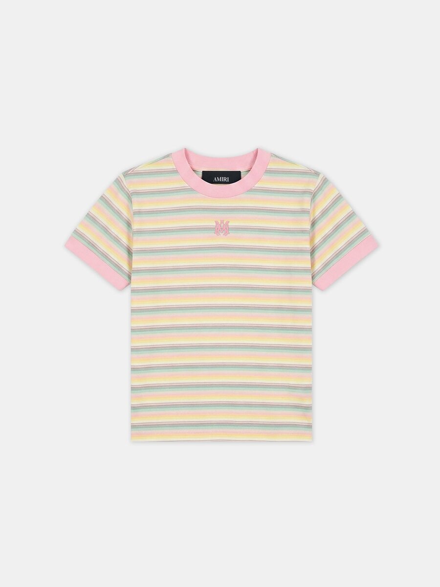 KIDS' MA STRIPED RINGER TEE