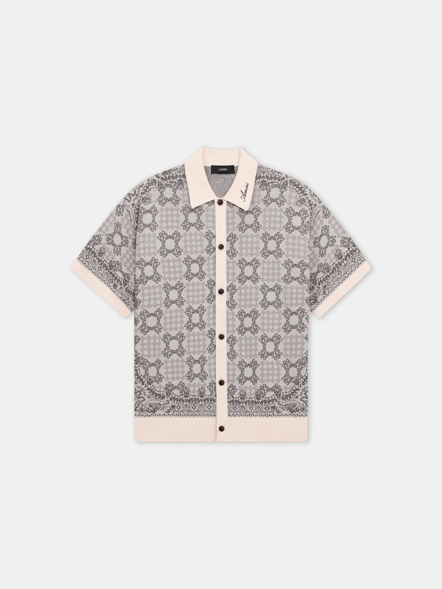MA QUAD CHECK MESH KNIT SHIRT