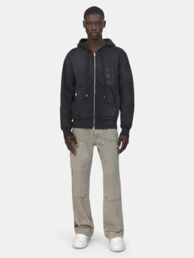 MA QUAD CRYSTAL ZIP HOODIE