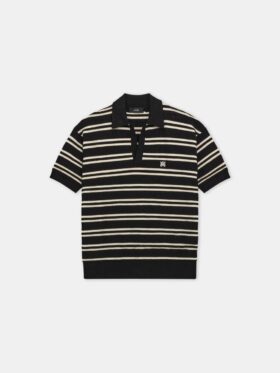 MA STRIPE KNIT SS POLO