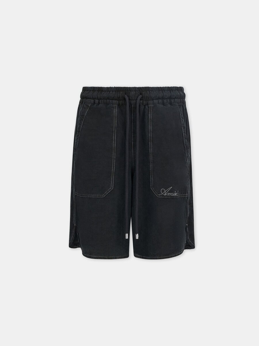 SCRIPT LINEN GD SHORT