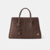 SUEDE CROC HONEY 50 TOTE