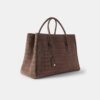 SUEDE CROC HONEY 50 TOTE