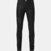 WAXED STAGGERED LOGO SKINNY JEAN