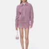 WOMEN'S CROC SUEDE MINI SKIRT