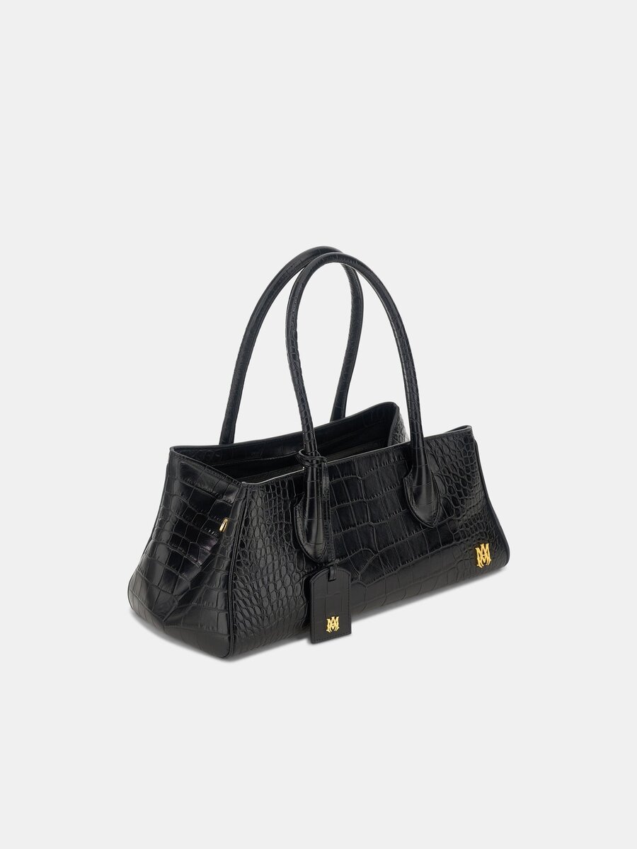 WOMEN'S EMBOSSED CROC HONEY 40 SHOULDER