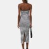 WOMEN'S MA STRIPED MAXI DRESS