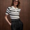 WOMEN'S MA STRIPED POLO