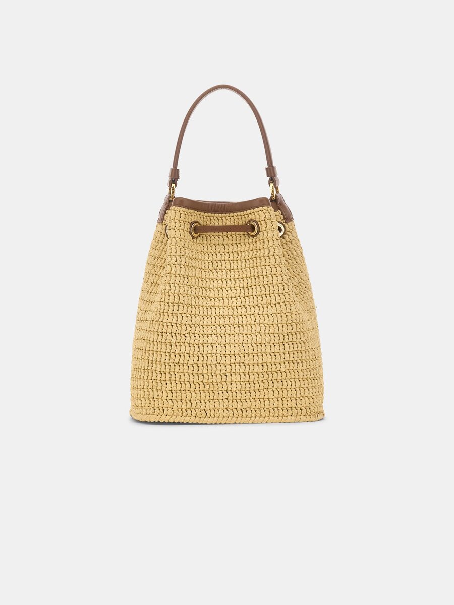 WOMEN'S RAFFIA MICRO MA BUCKET BAG